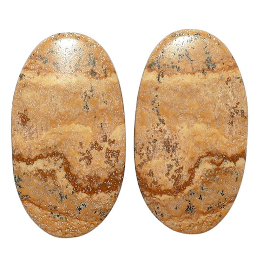 Picture Jasper Pair 13.4x24.1x4 mm Oval Shape Polished Gemstone LS130-07382