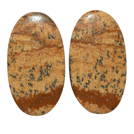 Picture Jasper Pair 13.4x23.9x3.6 mm Oval Shape Polished Gemstone LS130-07384