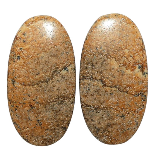 Picture Jasper Pair 13.2x25.2x4 mm Oval Shape Polished Gemstone LS130-07388