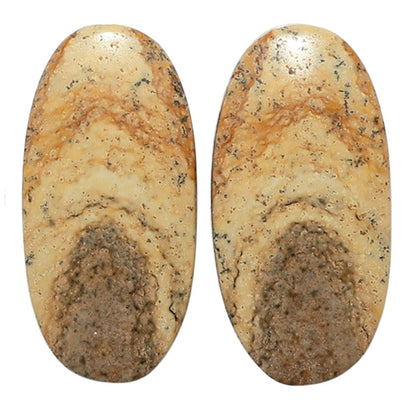 Picture Jasper Pair 12.9x26x3.8 mm Oval Shape Polished Gemstone LS130-07390