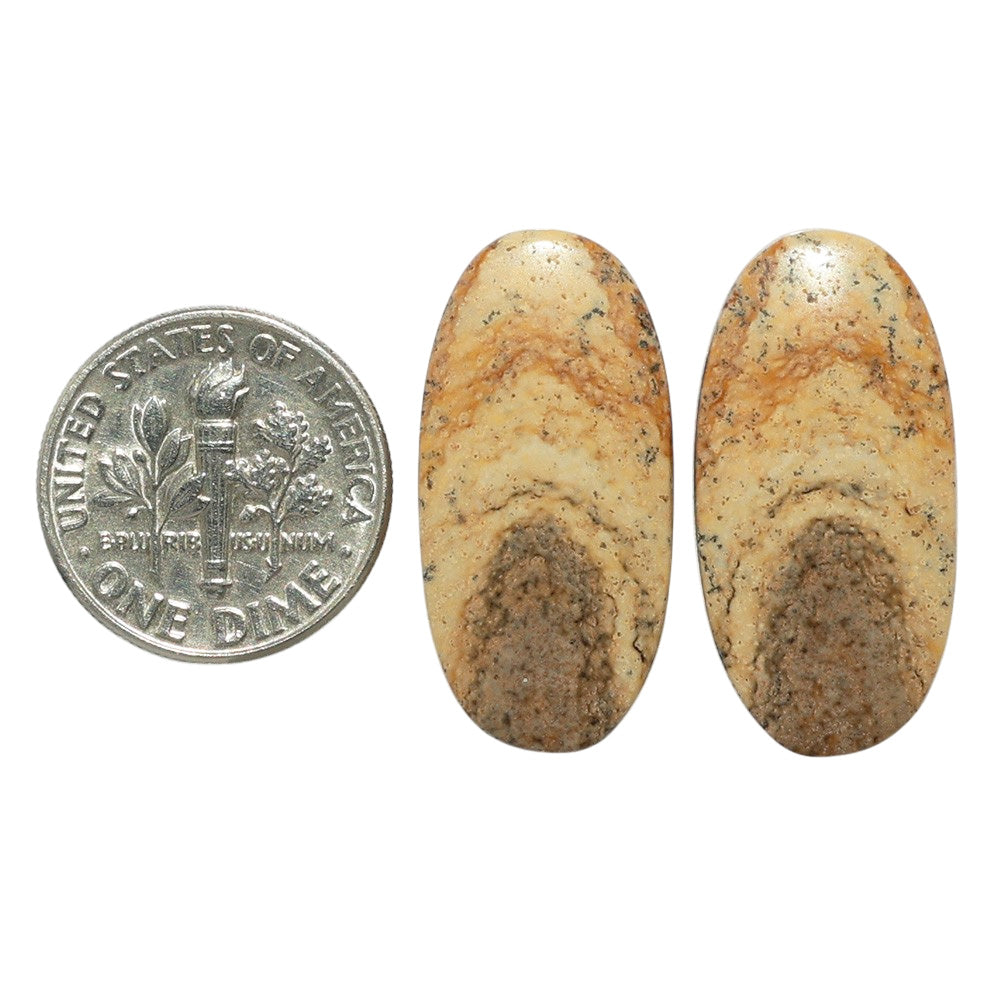 Picture Jasper Pair 12.9x26x3.8 mm Oval Shape Polished Gemstone LS130-07390