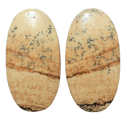 Picture Jasper Pair 13x24.25x3.5 mm Oval Shape Polished Gemstone LS130-07391