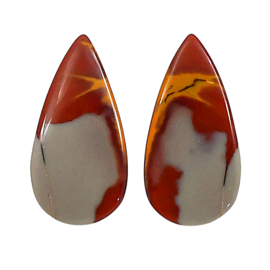 Noreena Jasper Pair 12x23.7x4 mm Pear Shape Polished Gemstone LS131-06687