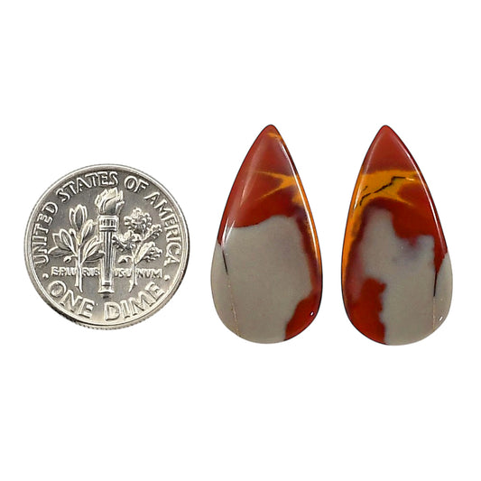 Noreena Jasper Pair 12x23.7x4 mm Pear Shape Polished Gemstone LS131-06687