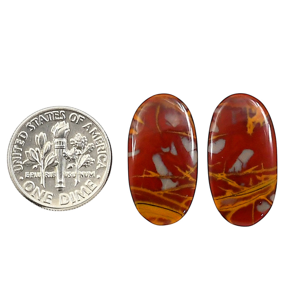 Noreena Jasper Pair 11.9x22.6x4.2 mm Oval Shape Polished Gemstone LS131-06691