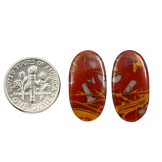 Noreena Jasper Pair 11.9x22.6x4.2 mm Oval Shape Polished Gemstone LS131-06691