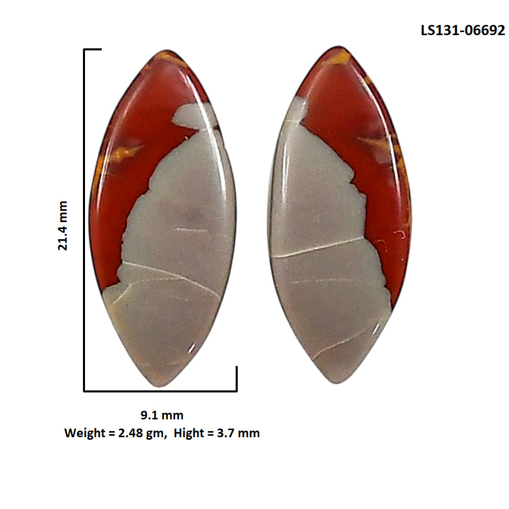 Noreena Jasper Pair 9.1x21.4x3.7 mm Marquise Shape Polished Gemstone LS131-06692