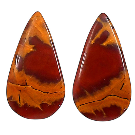Noreena Jasper Pair 13x23.8x4 mm Pear Shape Polished Gemstone LS131-06693