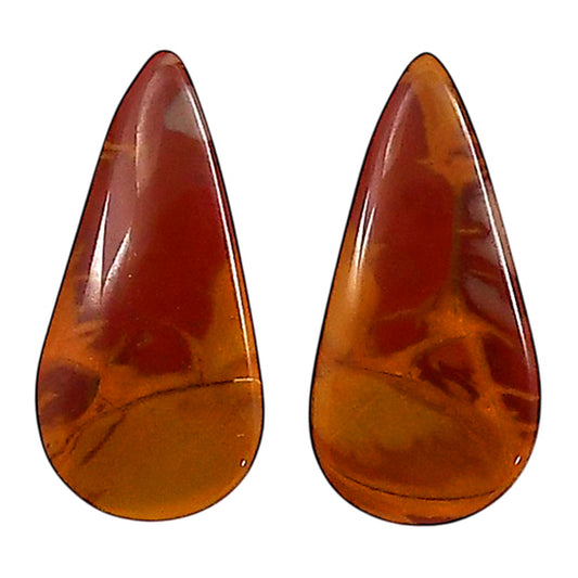 Noreena Jasper Pair 11.5x23.4x4.4 mm Pear Shape Polished Gemstone LS131-06694