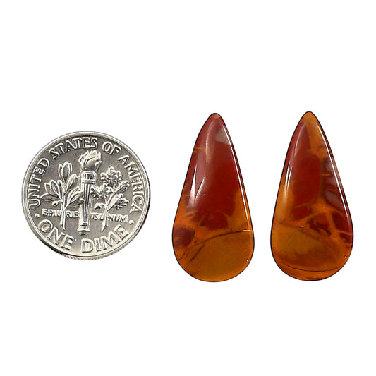 Noreena Jasper Pair 11.5x23.4x4.4 mm Pear Shape Polished Gemstone LS131-06694