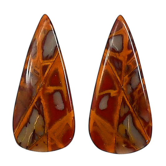 Noreena Jasper Pair 10.9x23.8x4 mm Pear Shape Polished Gemstone LS131-06695
