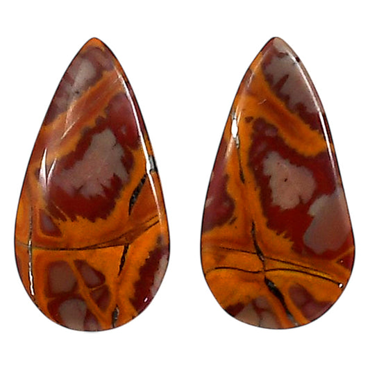 Noreena Jasper Pair 12.8x23.9x4 mm Pear Shape Polished Gemstone LS131-06698