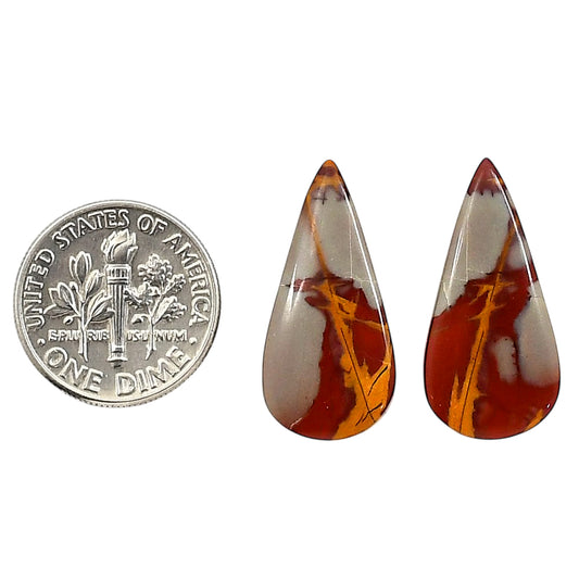 Noreena Jasper Pair 11.6x24.2x4 mm Pear Shape Polished Gemstone LS131-06701