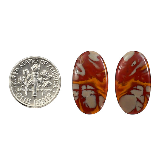 Noreena Jasper Pair 12.4x21.8x3.3 mm Oval Shape Polished Gemstone LS131-06704