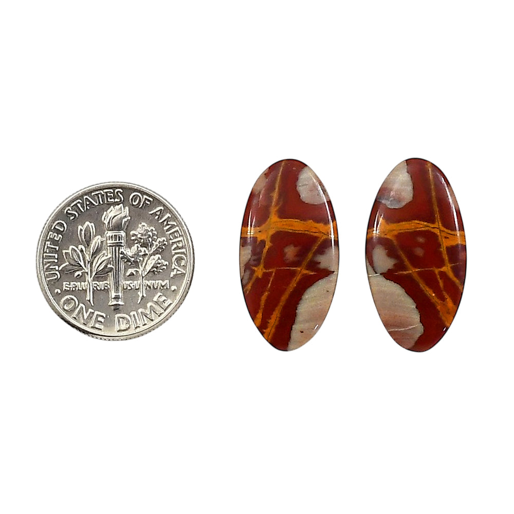 Noreena Jasper Pair 11.4x21.75x4 mm Oval Shape Polished Gemstone LS131-06706