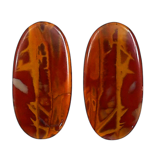 Noreena Jasper Pair 12.4x24.2x4.2 mm Oval Shape Polished Gemstone LS131-06709