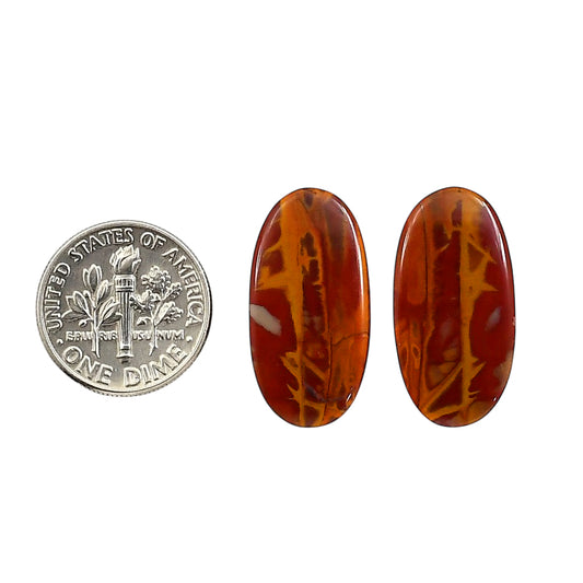 Noreena Jasper Pair 12.4x24.2x4.2 mm Oval Shape Polished Gemstone LS131-06709