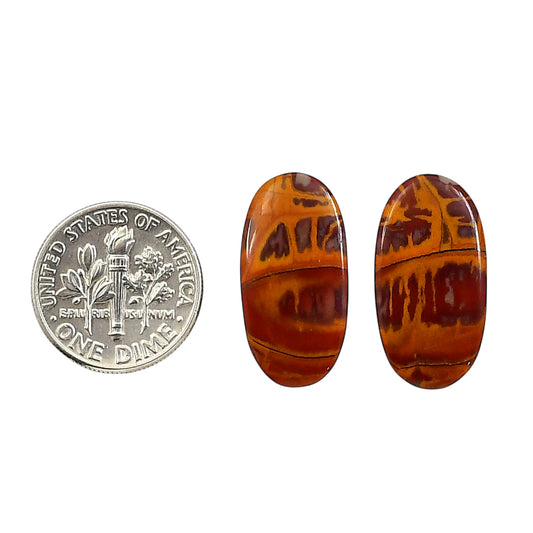 Noreena Jasper Pair 11.5x22.3x4 mm Oval Shape Polished Gemstone LS131-06710