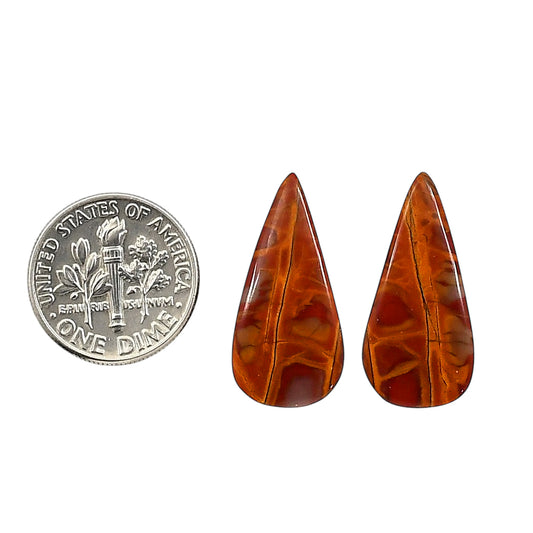 Noreena Jasper Pair 11.6x24.3x4 mm Pear Shape Polished Gemstone LS131-06712