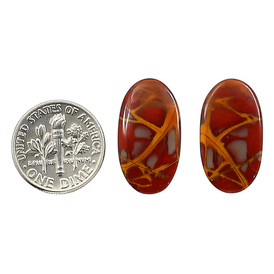 Noreena Jasper Pair 12x21.8x4 mm Oval Shape Polished Gemstone LS131-06713