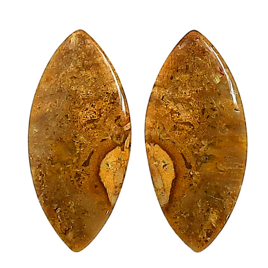 Plume Agate Pair 13.3x28.9x4 mm Marquise Shape Polished Gemstone LS132-06716