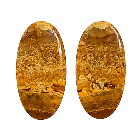 Plume Agate Pair 13.3x25.9x4 mm Oval Shape Polished Gemstone LS132-06728
