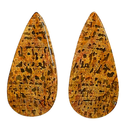 Plume Agate Pair 13.5x28.25x3.8 mm Pear Shape Polished Gemstone LS132-06732