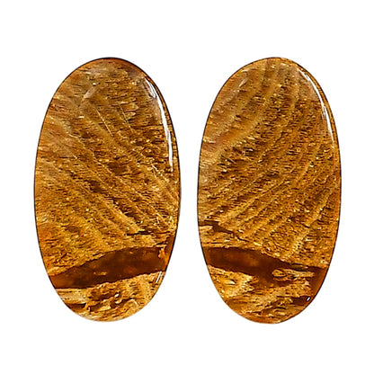 Plume Agate Pair 14.1x25.75x4.3 mm Oval Shape Polished Gemstone LS132-06735