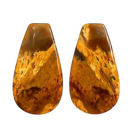 Plume Agate Pair 13.7x24.7x4 mm Fancy Shape Polished Gemstone LS132-06738