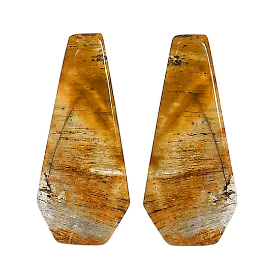 Plume Agate Pair 13.3x29.8x4.4 mm Fancy Shape Polished Gemstone LS132-06740