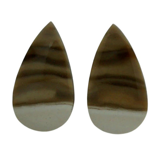 Flint Stone Pair 11.8x21.4x3.5 mm Pear Shape Polished Gemstone LS133-06983