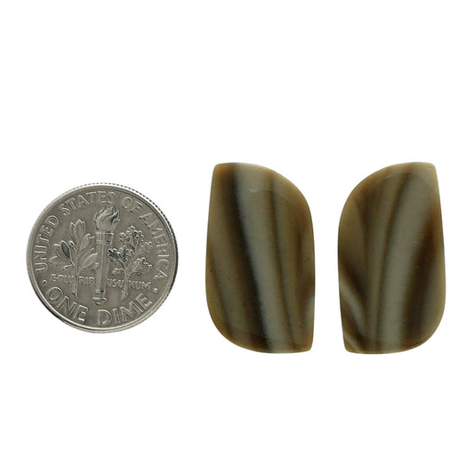 Flint Stone Pair 12.7x24.3x3.6 mm Fancy Shape Polished Gemstone LS133-06985