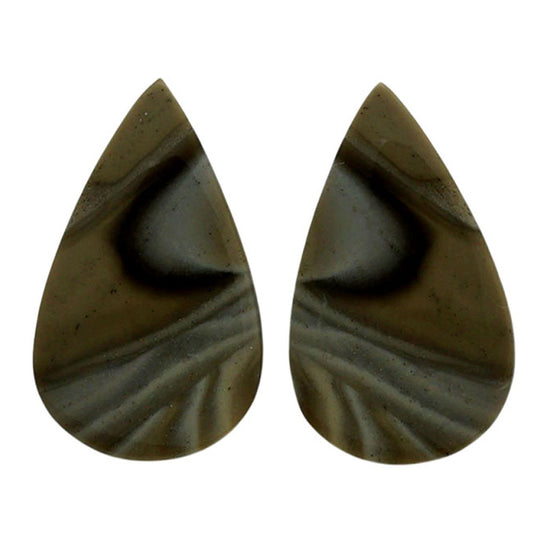 Flint Stone Pair 15.9x26.6x4 mm Pear Shape Polished Gemstone LS133-06986