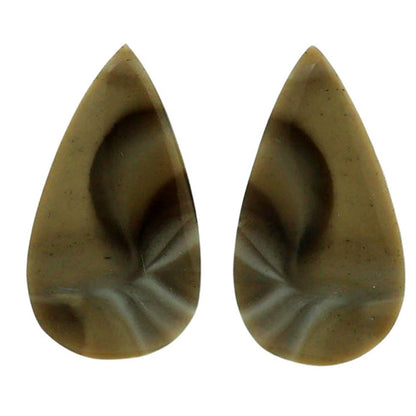 Flint Stone Pair 13.3x24.5x4.3 mm Pear Shape Polished Gemstone LS133-06987