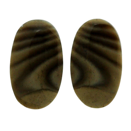 Flint Stone Pair 13.5x23x4.5 mm Oval Shape Polished Gemstone LS133-06989