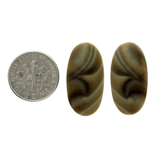 Flint Stone Pair 13x25.3x3 mm Oval Shape Polished Gemstone LS133-06991