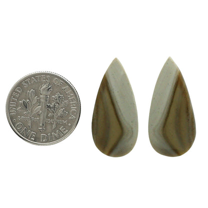 Flint Stone Pair 11.3x23.85x3.7 mm Pear Shape Polished Gemstone LS133-06992