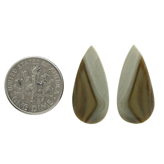 Flint Stone Pair 11.3x23.85x3.7 mm Pear Shape Polished Gemstone LS133-06992