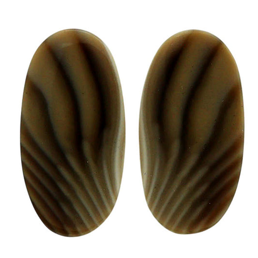 Flint Stone Pair 13.75x26.9x3.6 mm Oval Shape Polished Gemstone LS133-06993