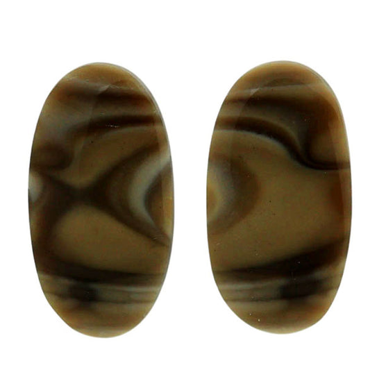 Flint Stone Pair 14x26.3x4 mm Oval Shape Polished Gemstone LS133-06994