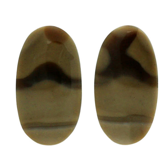 Flint Stone Pair 13x23.7x3.3 mm Oval Shape Polished Gemstone LS133-06995