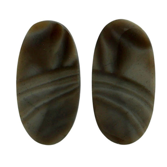 Flint Stone Pair 12.9x25.3x3.7 mm Oval Shape Polished Gemstone LS133-06997