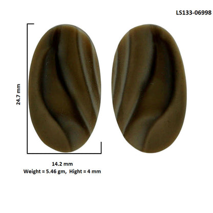 Flint Stone Pair 14.2x24.7x4 mm Oval Shape Polished Gemstone LS133-06998