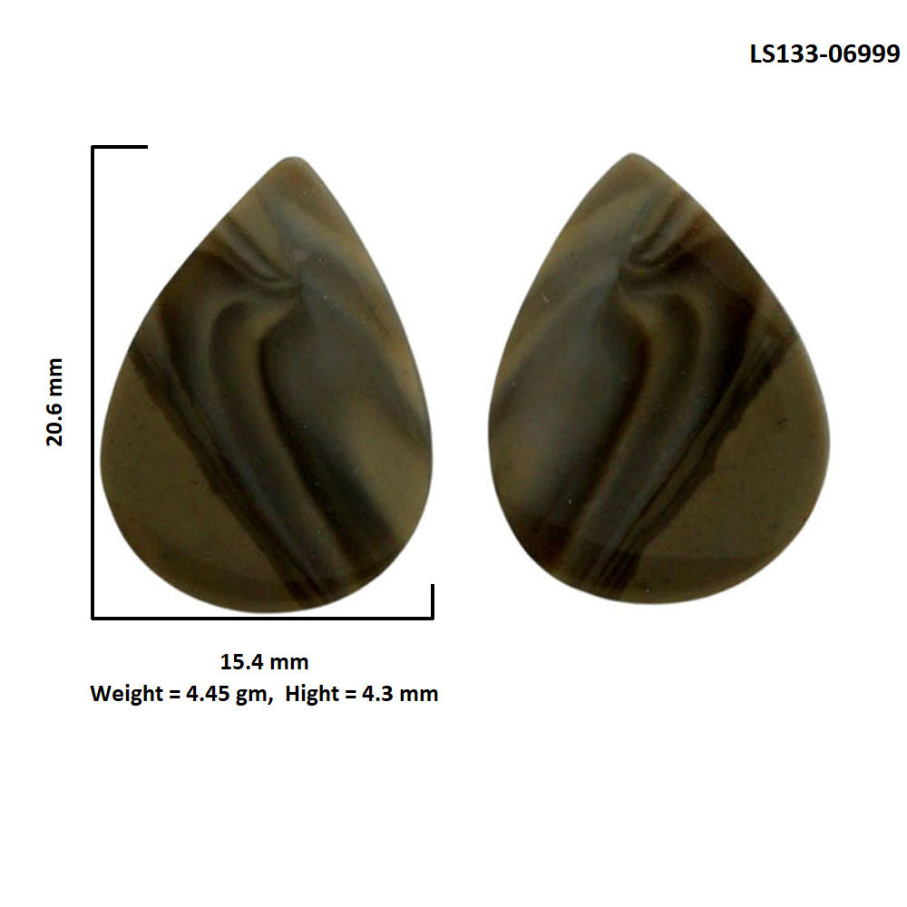 Flint Stone Pair 15.4x20.6x4.3 mm Pear Shape Polished Gemstone LS133-06999