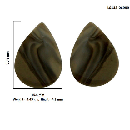 Flint Stone Pair 15.4x20.6x4.3 mm Pear Shape Polished Gemstone LS133-06999