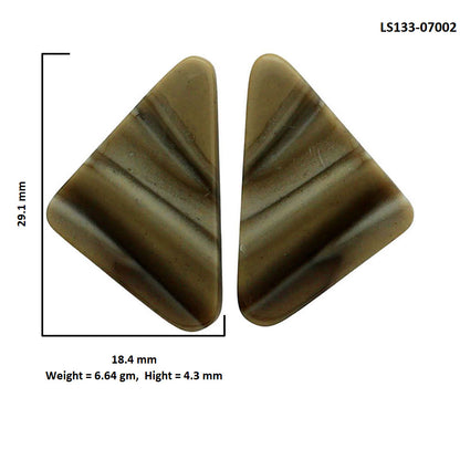 Flint Stone Pair 18.4x29.1x4.3 mm Fancy Shape Polished Gemstone LS133-07002