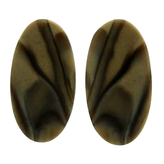 Flint Stone Pair 12.9x24.4x3 mm Oval Shape Polished Gemstone LS133-07005