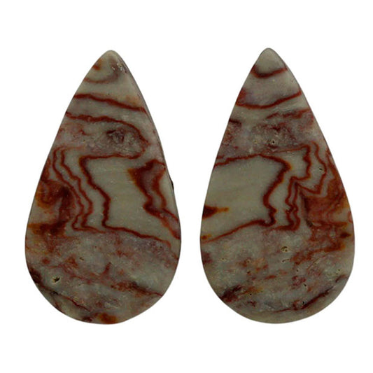 Wave Dolomite Pair 13.6x24.1x4.2 mm Pear Shape Polished Gemstone LS134-07026