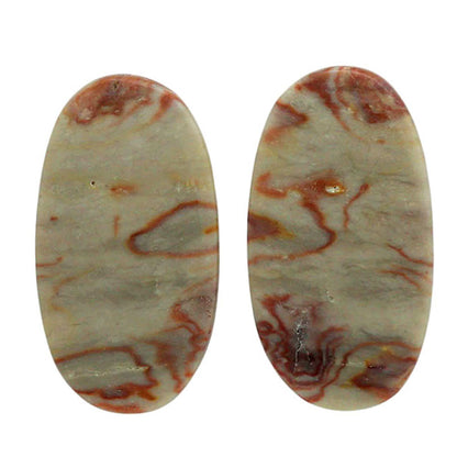 Wave Dolomite Pair 12.6x23.4x4 mm Oval Shape Polished Gemstone LS134-07027
