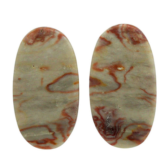 Wave Dolomite Pair 12.6x23.4x4 mm Oval Shape Polished Gemstone LS134-07027